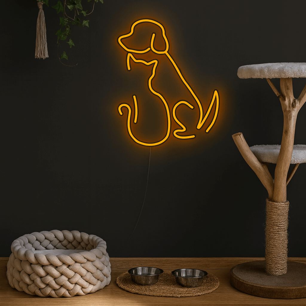 Pies i Kot Neon LED