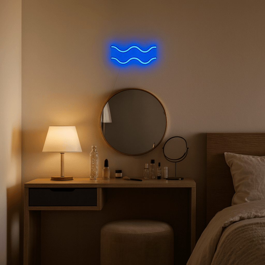Znak Zodiaku Neon LED - Wodnik