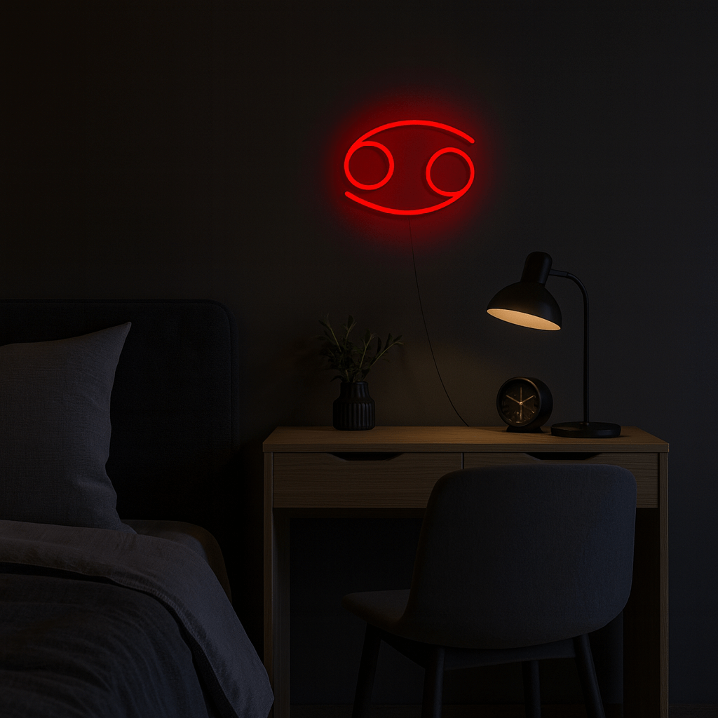 Znak Zodiaku Neon LED - Rak