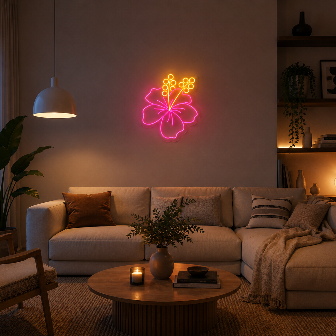 Hibiskus Neon LED