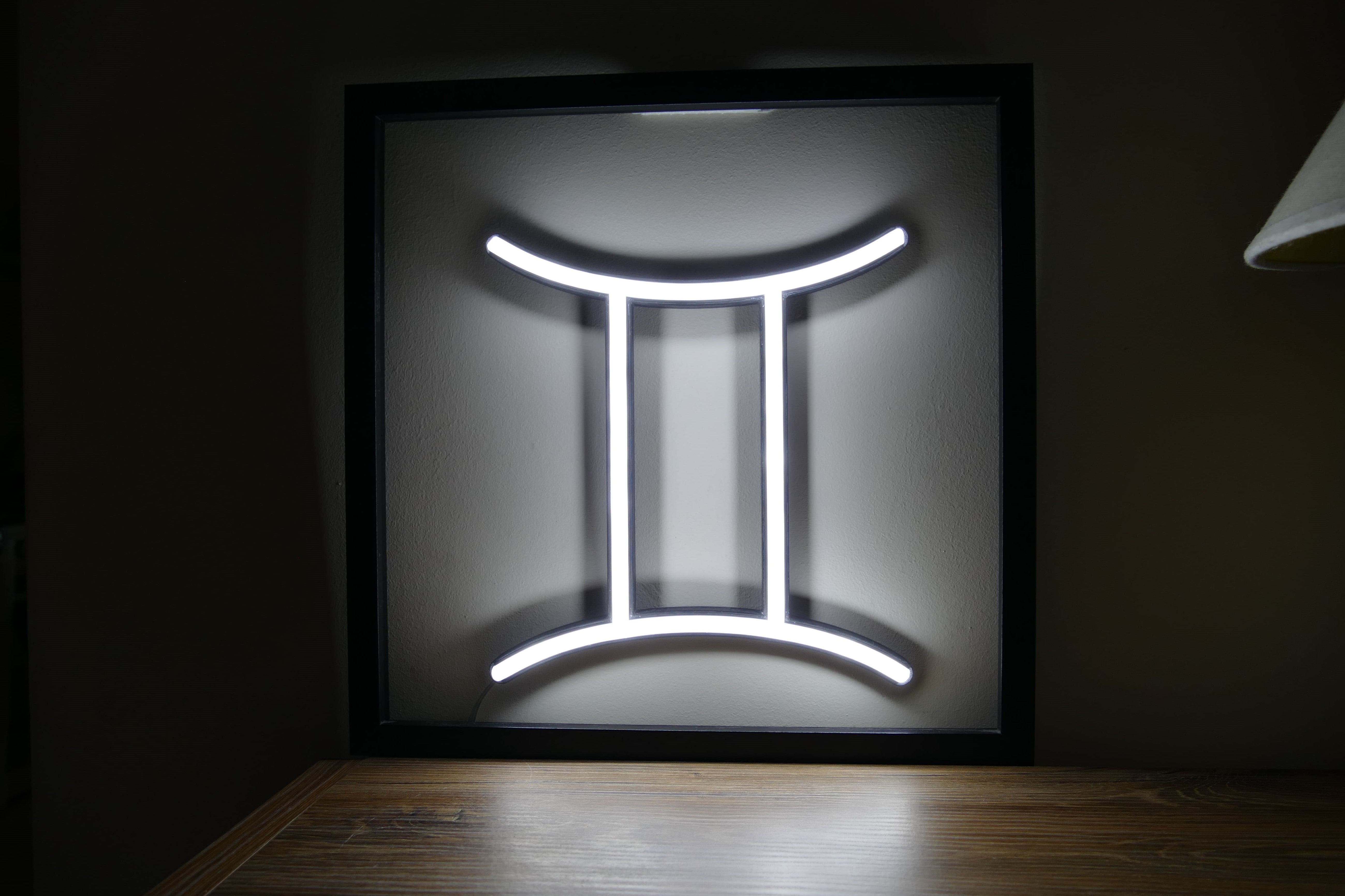 Znak Zodiaku Neon LED - Bliźnięta