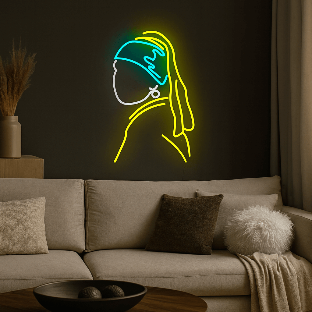 Dziewczyna z Perłą Neon LED