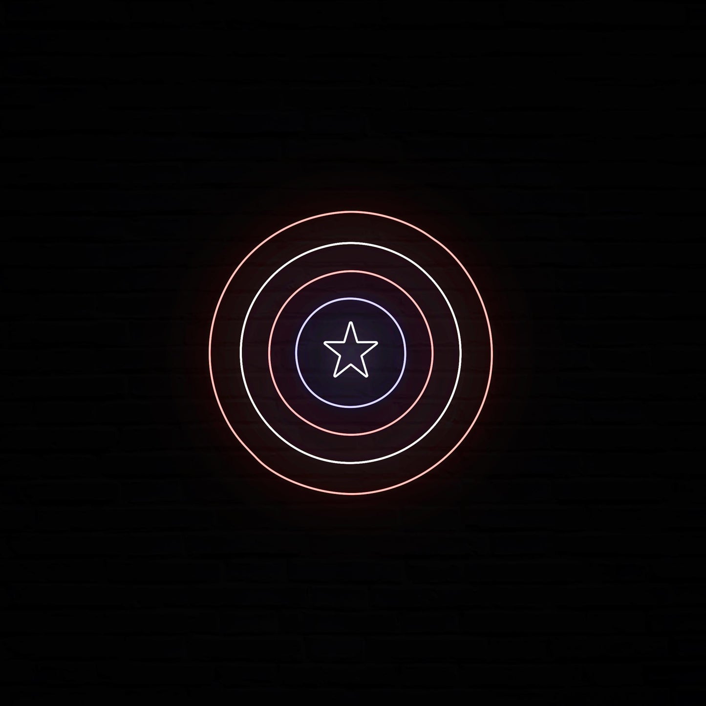 Kapitan Ameryka Tarcza Neon LED
