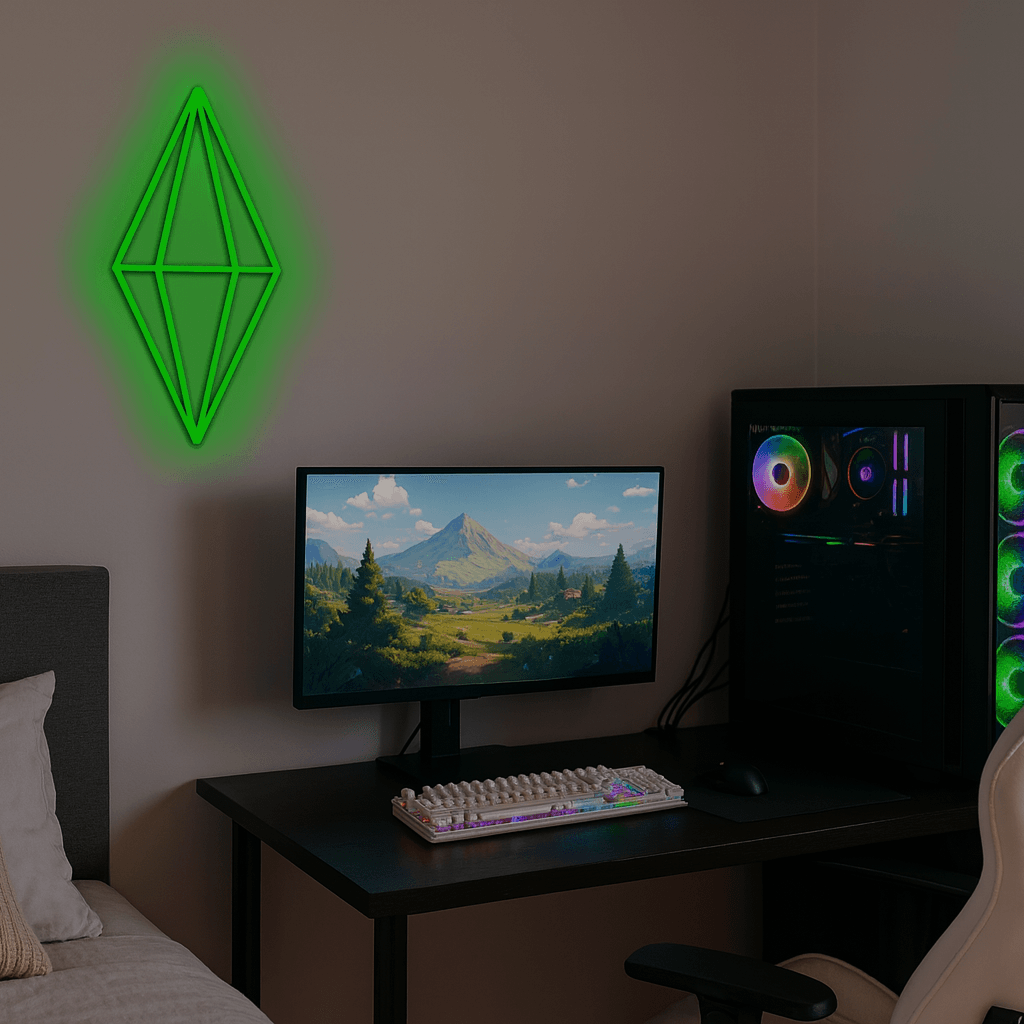 Znaczek Sims Neon LED