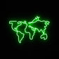 Mapa świata Neon LED